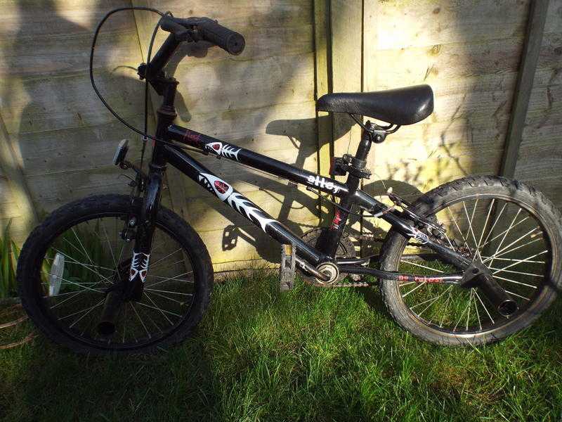 Black BMX bike, 18 inch wheels