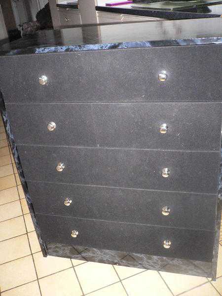 black chest of drawers x2