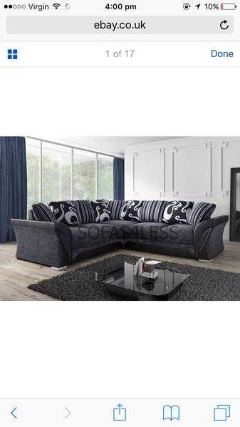 BLACK CORNER COUCH FOR SALE