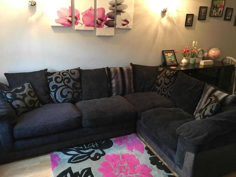 Black corner sofa