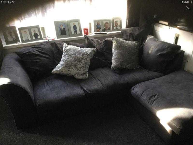 Black corner sofa