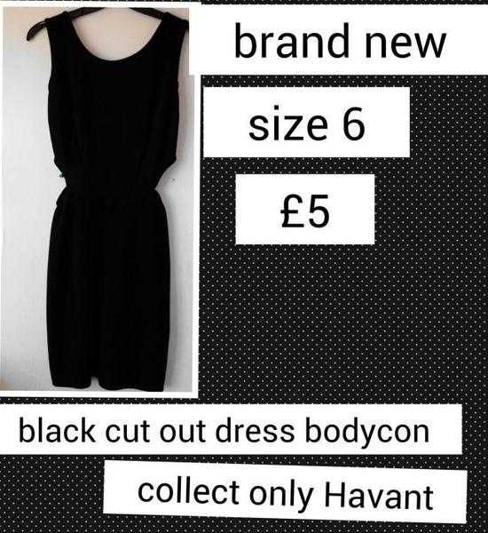 black cut out dress