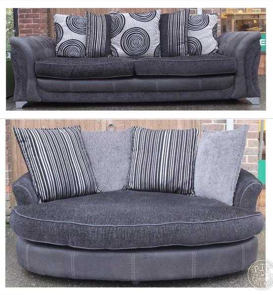 Black DFS Sofa amp Snuggle Seat