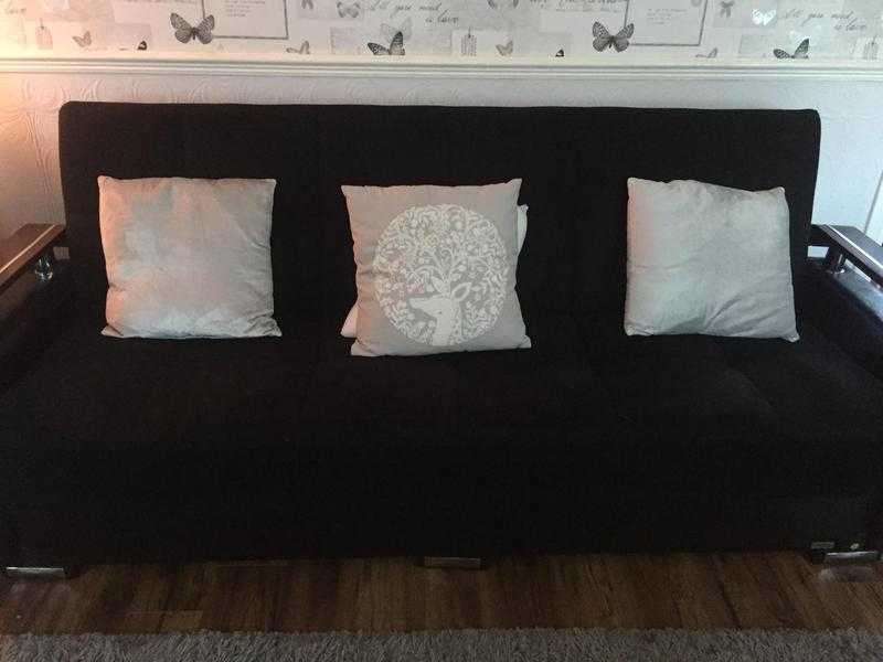 Black double bed sofa