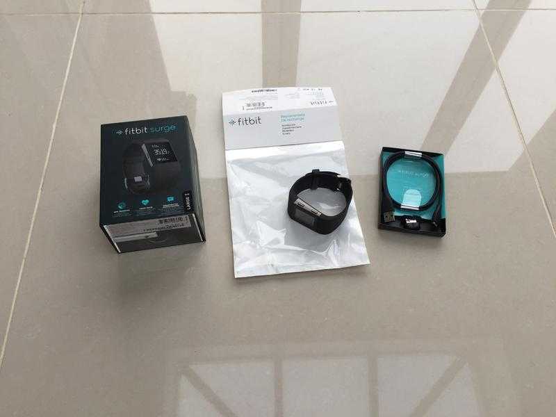 Black Fitbit Surge - Large strap -  Brand new unused condition