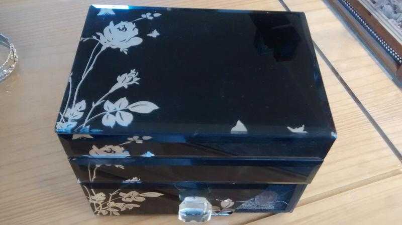 black glass jewellary box