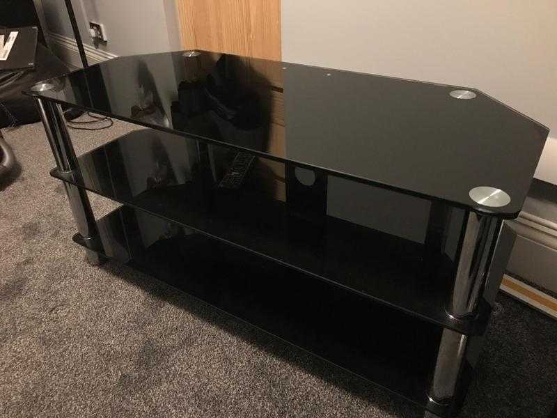 Black glass TV  Media unit for sale