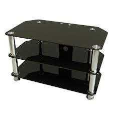 Black Glass TV Stand