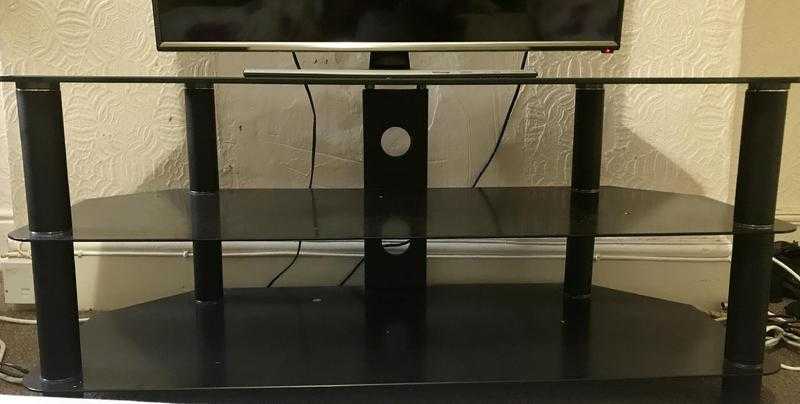 Black Glass TV stand