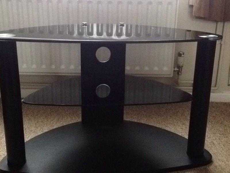 Black glass TV Stand