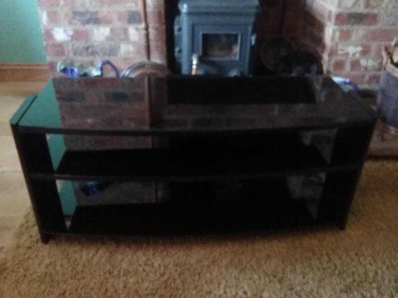 Black glass Tv stand cabinet