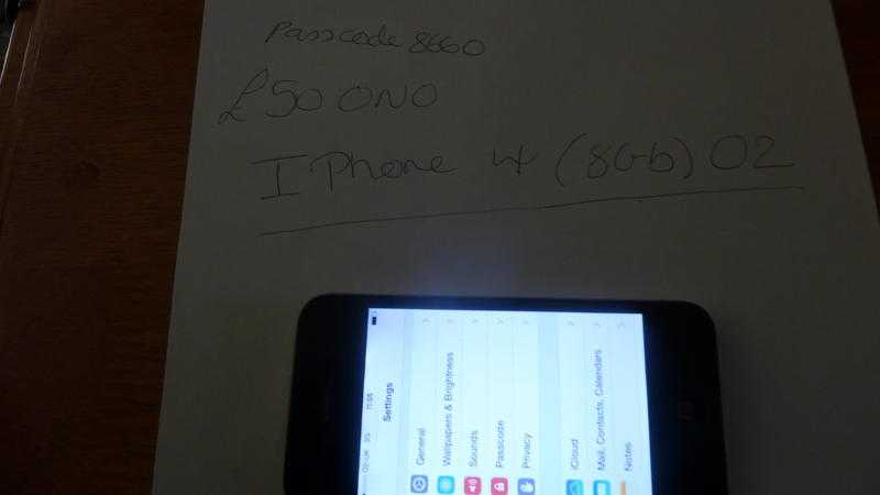 Black I phone 4 02 network ready to use