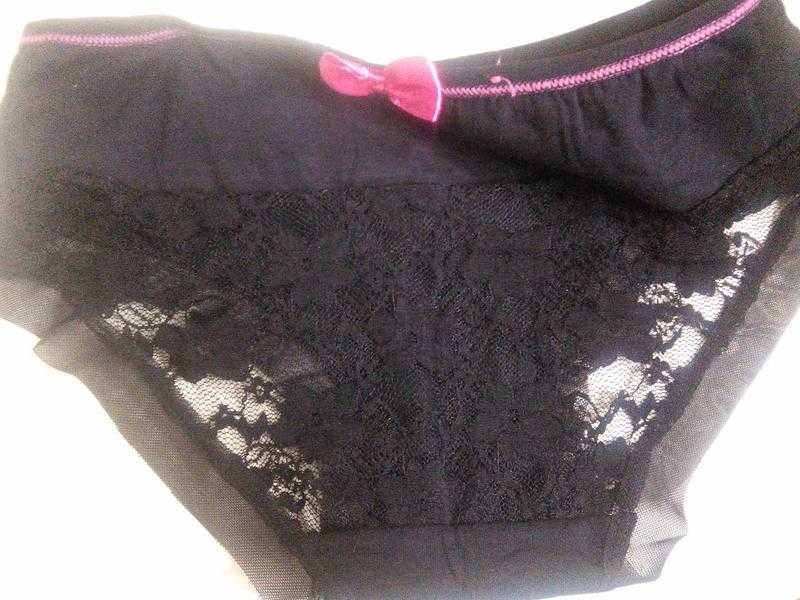 Black Lace Panties (new, some defects)