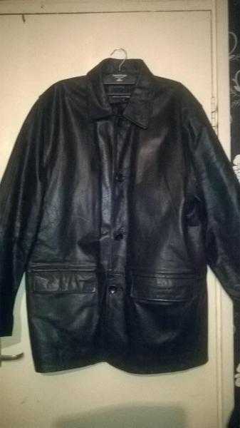 black leather jacket