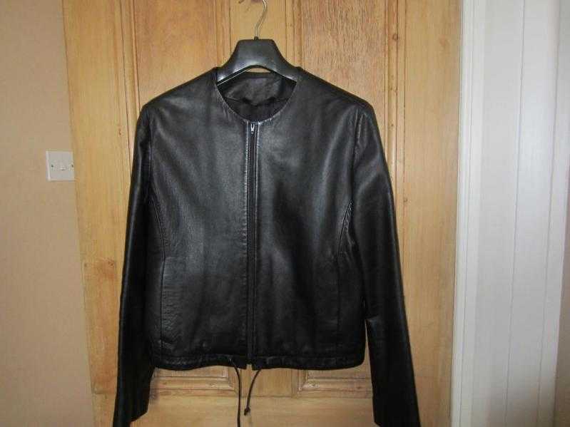 Black leather jacket