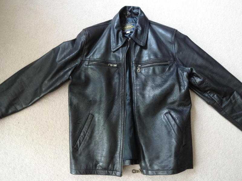 Black Leather Jacket - Men039s - Small - Medium - Coat