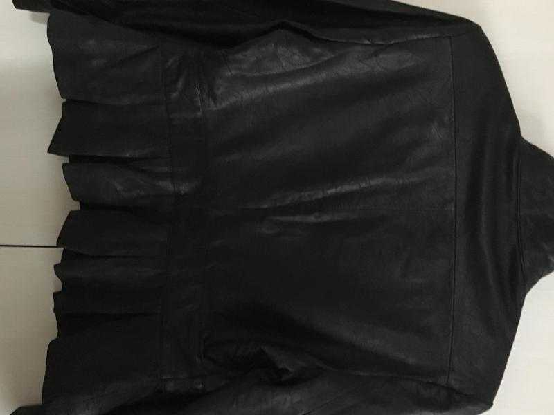 Black Leather Jacket Size 12