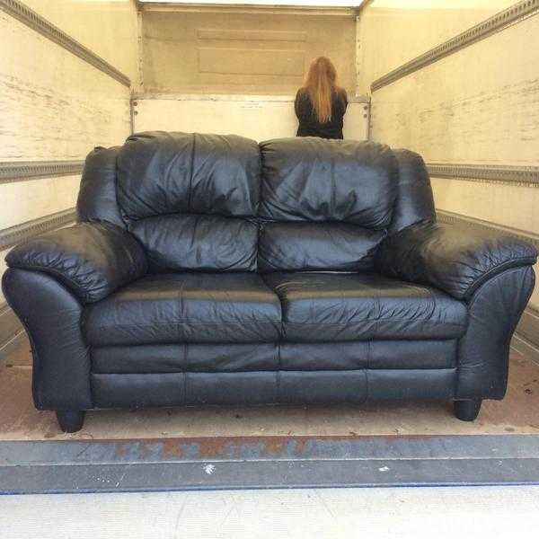 Black Leather Sofa