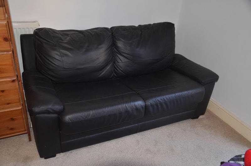 Black leather Sofa Bed