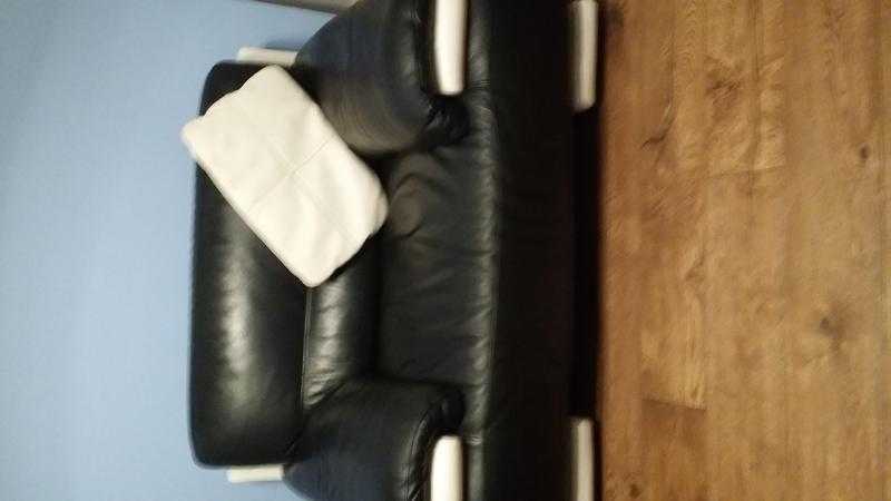 Black leather suite for sale.