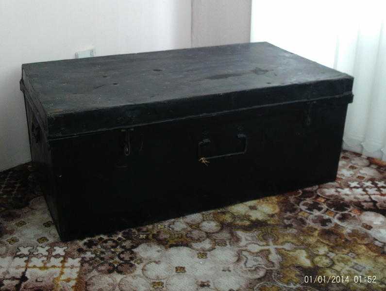 Black Metal Trunk for sale