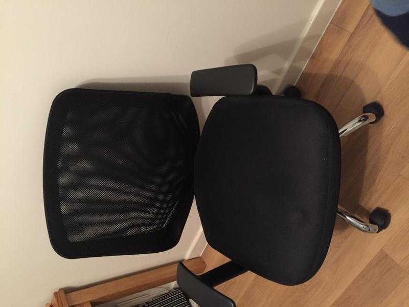 Black office chair.