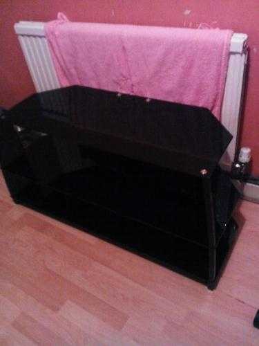 Black TV stand