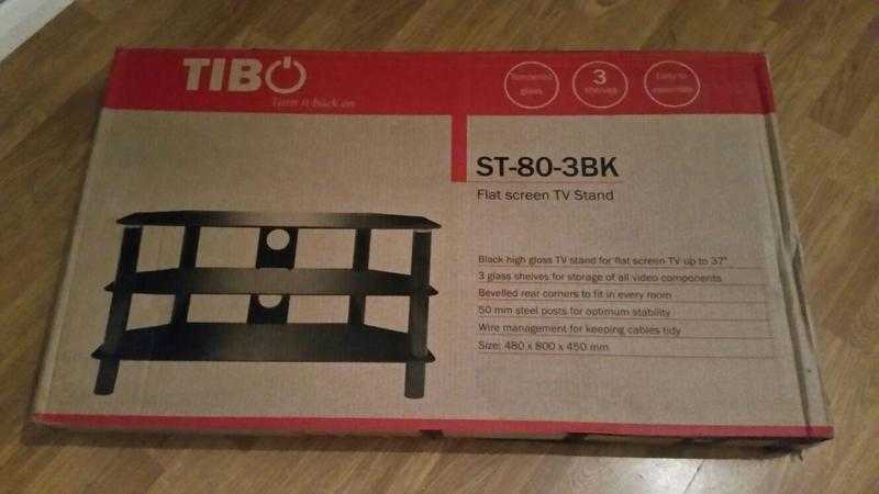 BLACK TV STAND BRAND NEW IN BOX