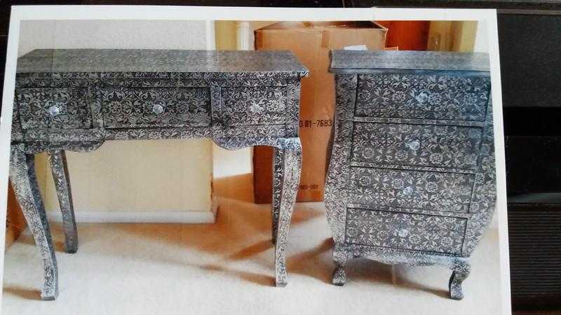 BlackenedSilver Embossed Furniture