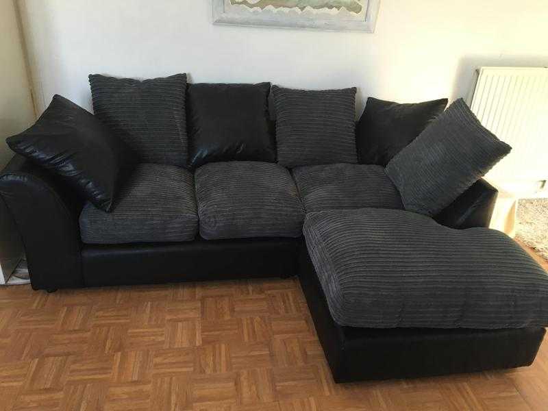 BlackGrey corner sofa