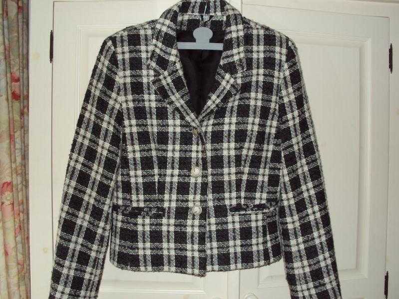 Blazer Jacket Grey checked Size 12 (38)