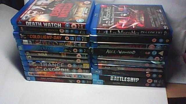 BLU RAY COLLECTION OF 21 x BLU RAYS-MINT CONDITION.