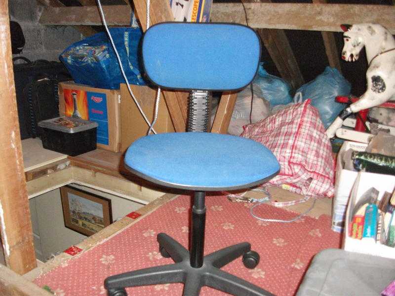 Blue adjustable desk chair