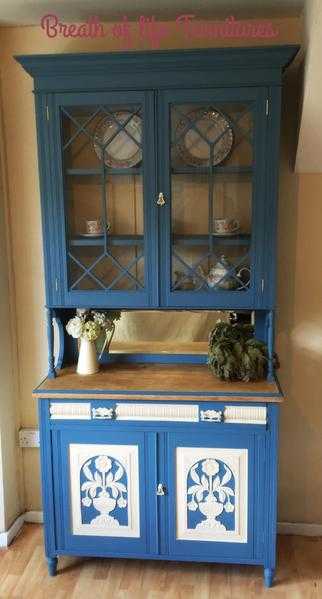 Blue and cream dresser