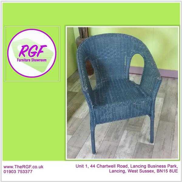 Blue Wicker Chair - Local Delivery 19