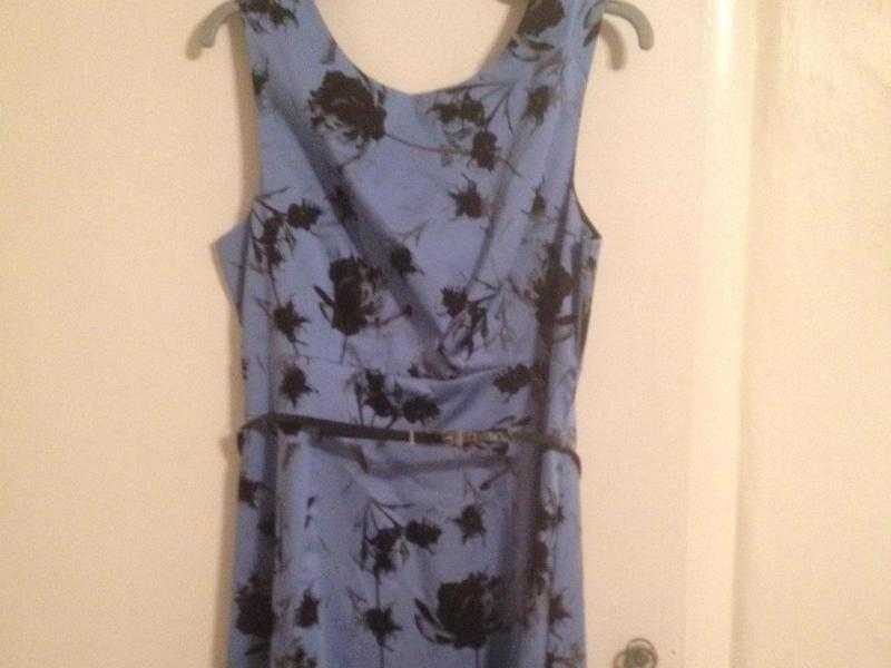 Blue with black floral size 12 dress