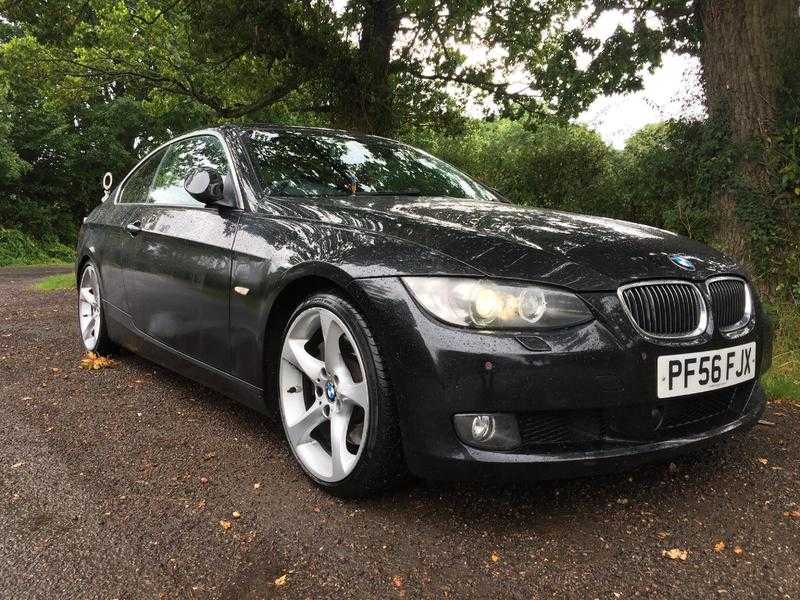 BMW 3 Series 2007 black coupe automatic leather dab 19quot alloys - stunning