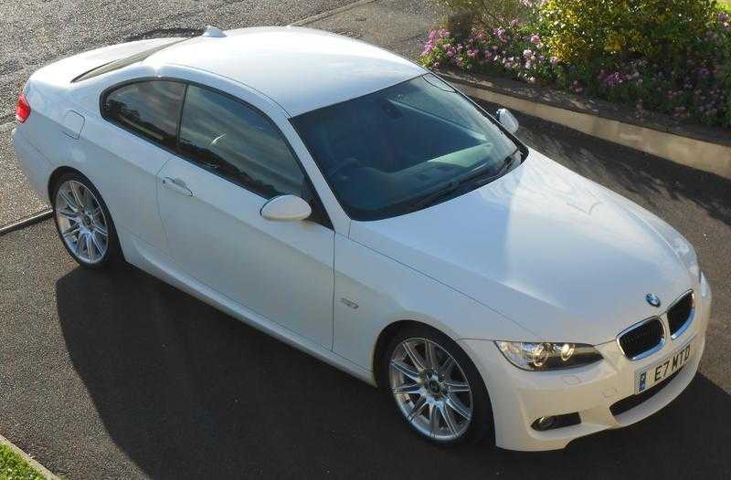 BMW 3 Series 2.0TD 320d White M-Sport Coupe 2008 58039 Plate 19quot Alloys