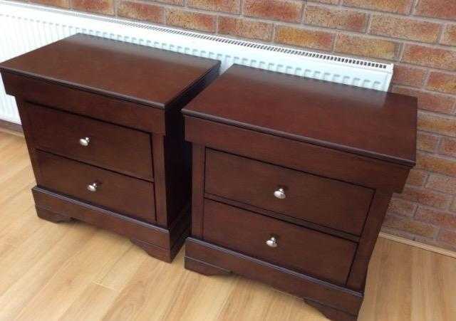 BN boxed pair of bedside tables with secret drawer