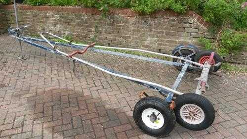 Boat trailer with launcher and light board