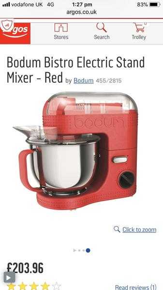 Bodum stand mixer red new