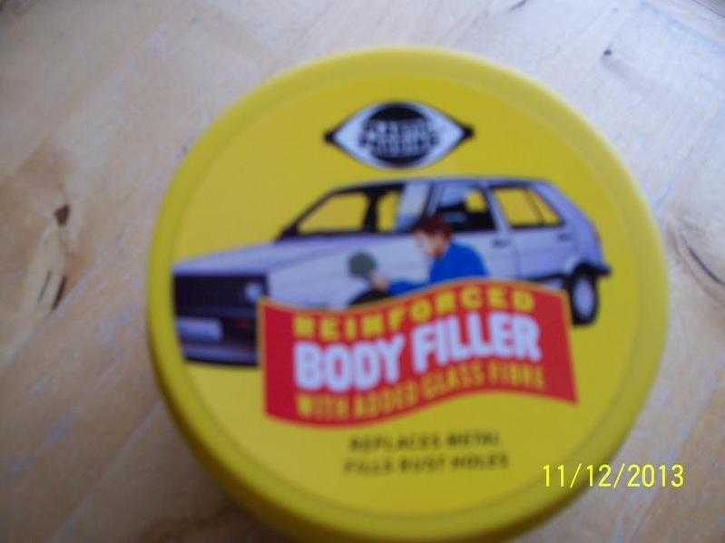 body filler with glass fibre, unopened