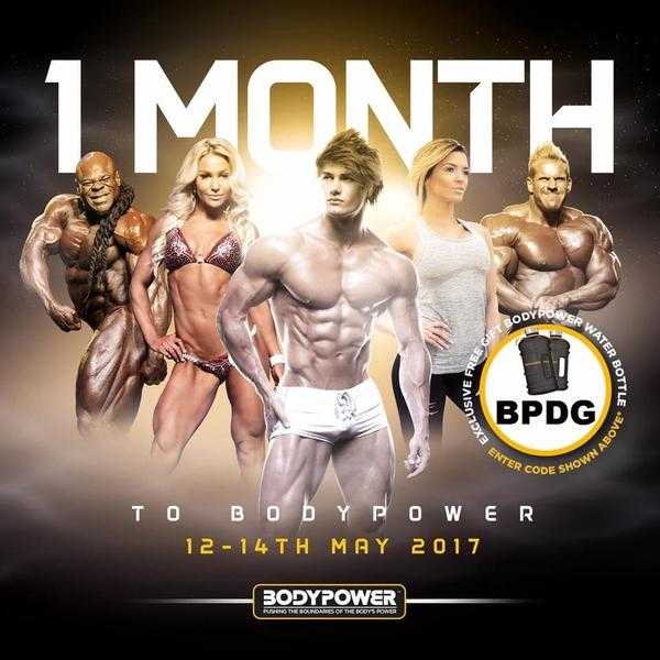 BodyPower Expo 2017 Promo Voucher code BPDG  tickets