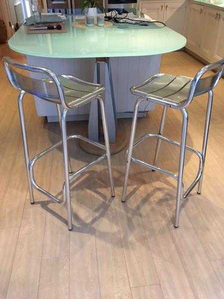 Bolero Aluminium  Bar Stools x 2 (RRP 110)