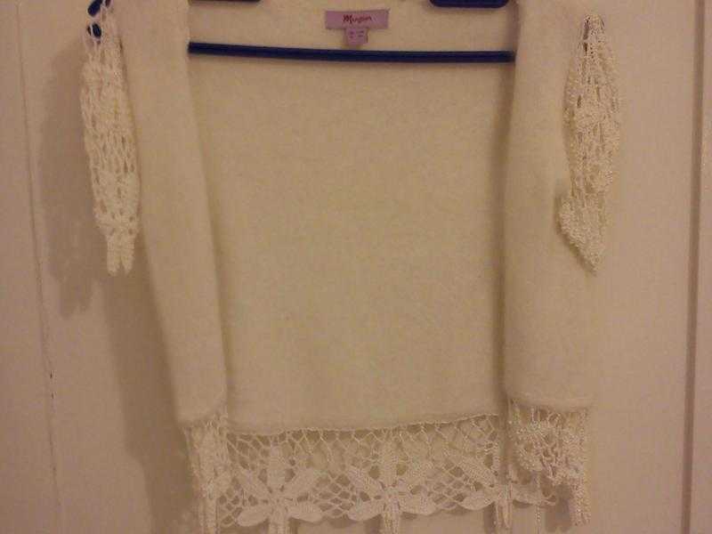 Bolero jacket cardigan Monsoon size 8 Cream