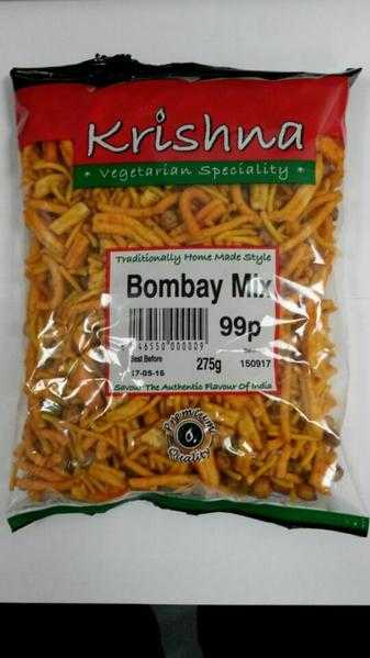 Bombay Mix 275G Each - Krishna Savories Pack of 10. 7.50