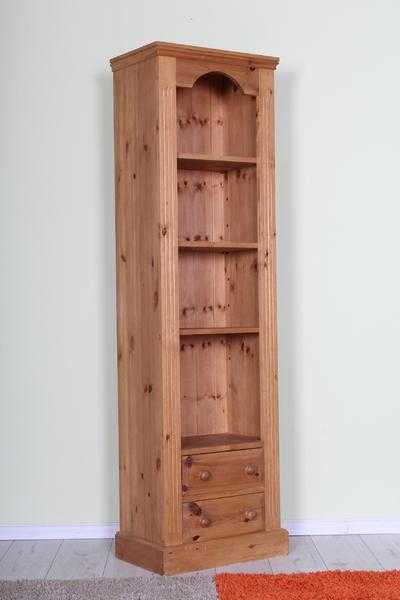 BOOKCASE QUALITY MADE PINE WAXED WITH 2 DRAWERS - CAN COURIER