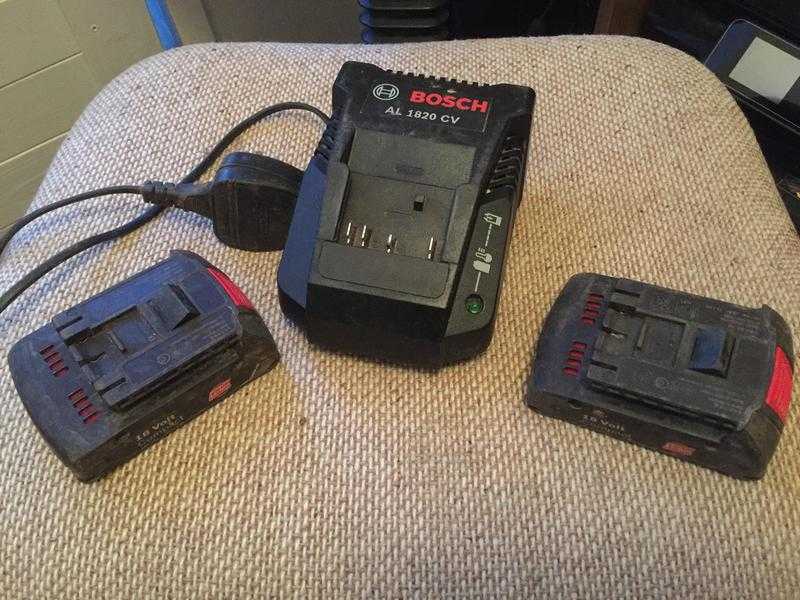 Bosch 18v 1.3Ah batteries and charger