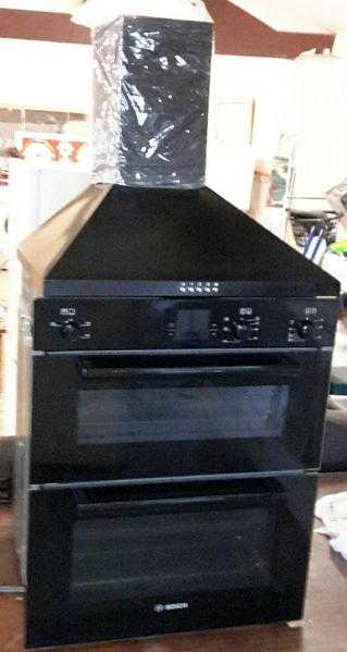 Bosch integrated double oven with hood electric