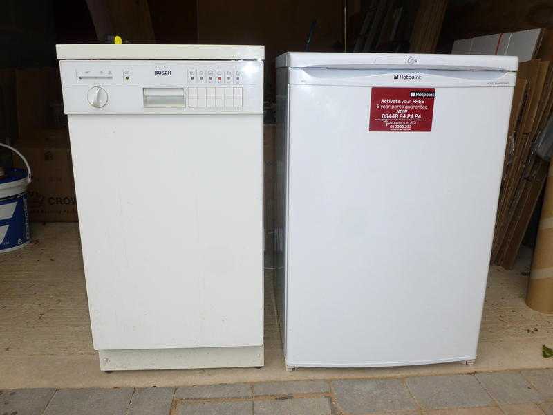 BOSCH SLIMLINE DISHWASHER and HOTPOINT FRIDGE.